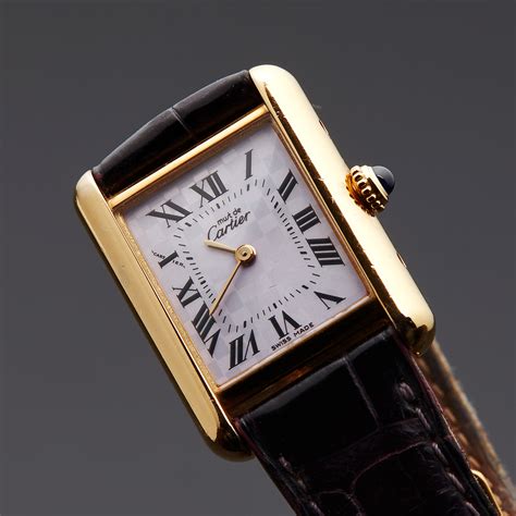 vermeil cartier tank|cartier tank pre owned.